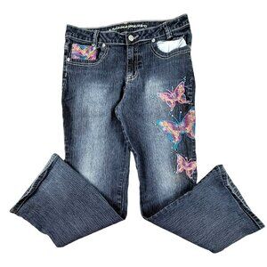 Arizona Jeans Women Butterfly Bling Size 12 1/2 Plus JH1268